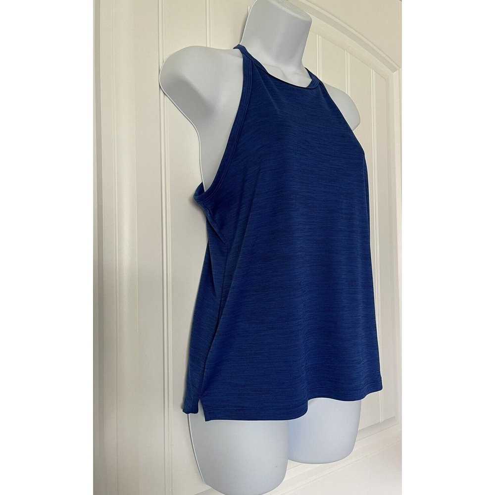 Under Armour Youth Large YLG Girls Tank Top Loose Fit Heat Gear Workout Blue Top - Picture 2 of 10